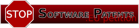 stopsoftwarepatents.eu petition banner